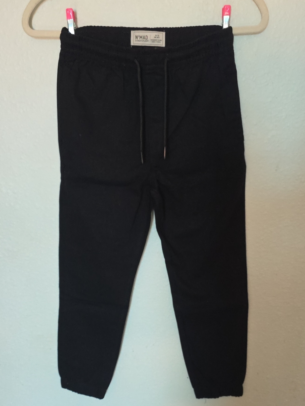 Black Men's Jogger Pants - Drawstring Waist